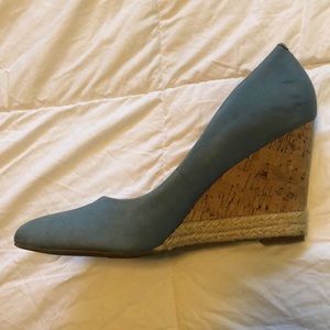 Blue Cork Wedges